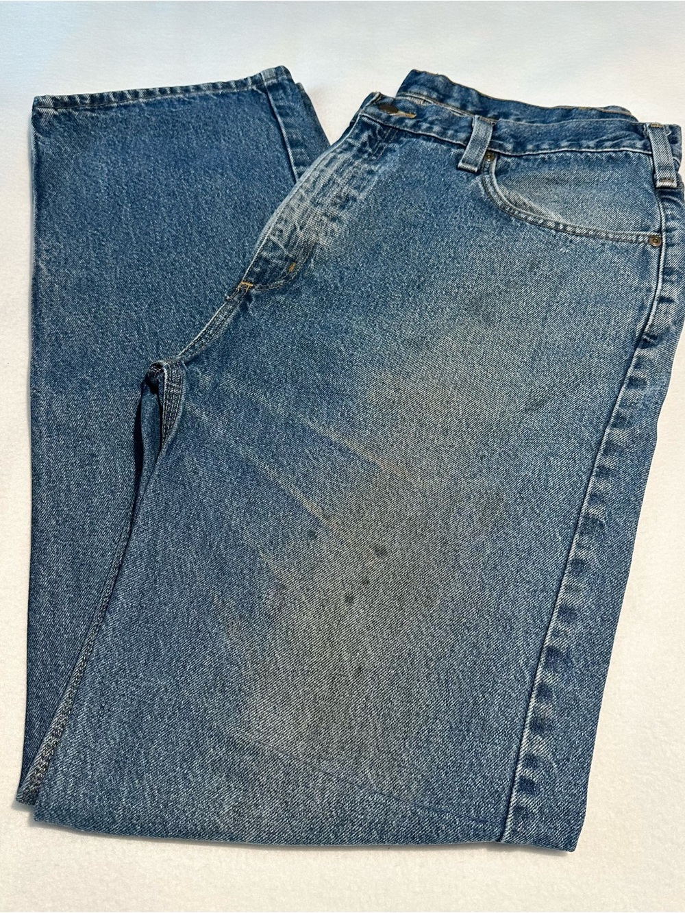 Carhartt B460 Relaxed Fit Medium Wash Straight Leg Jeans 38 X 36